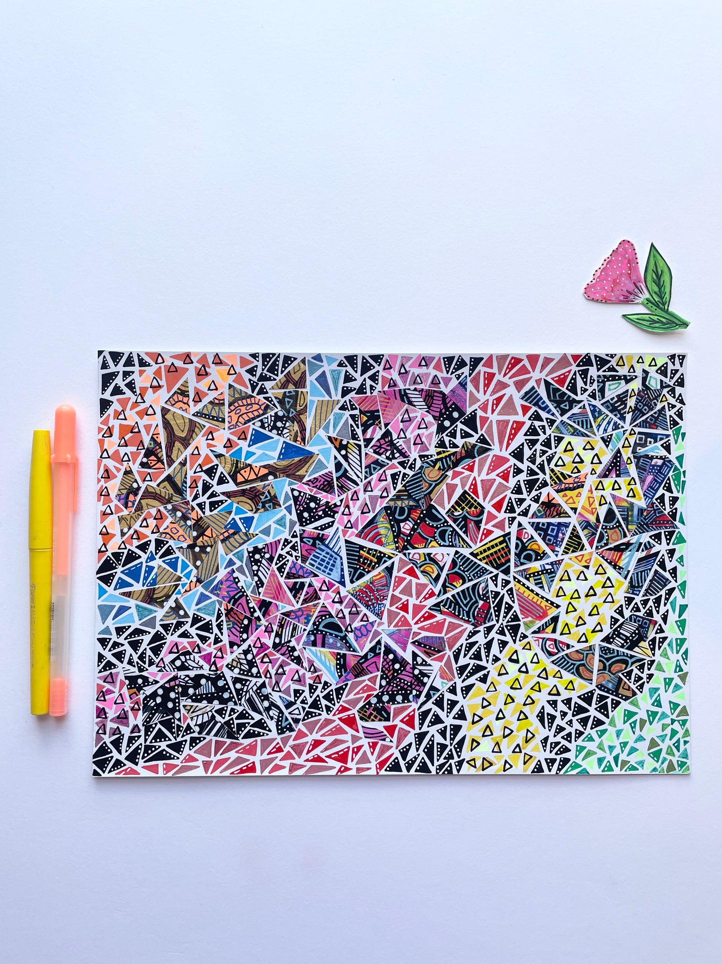 Abstract Triangles Painting